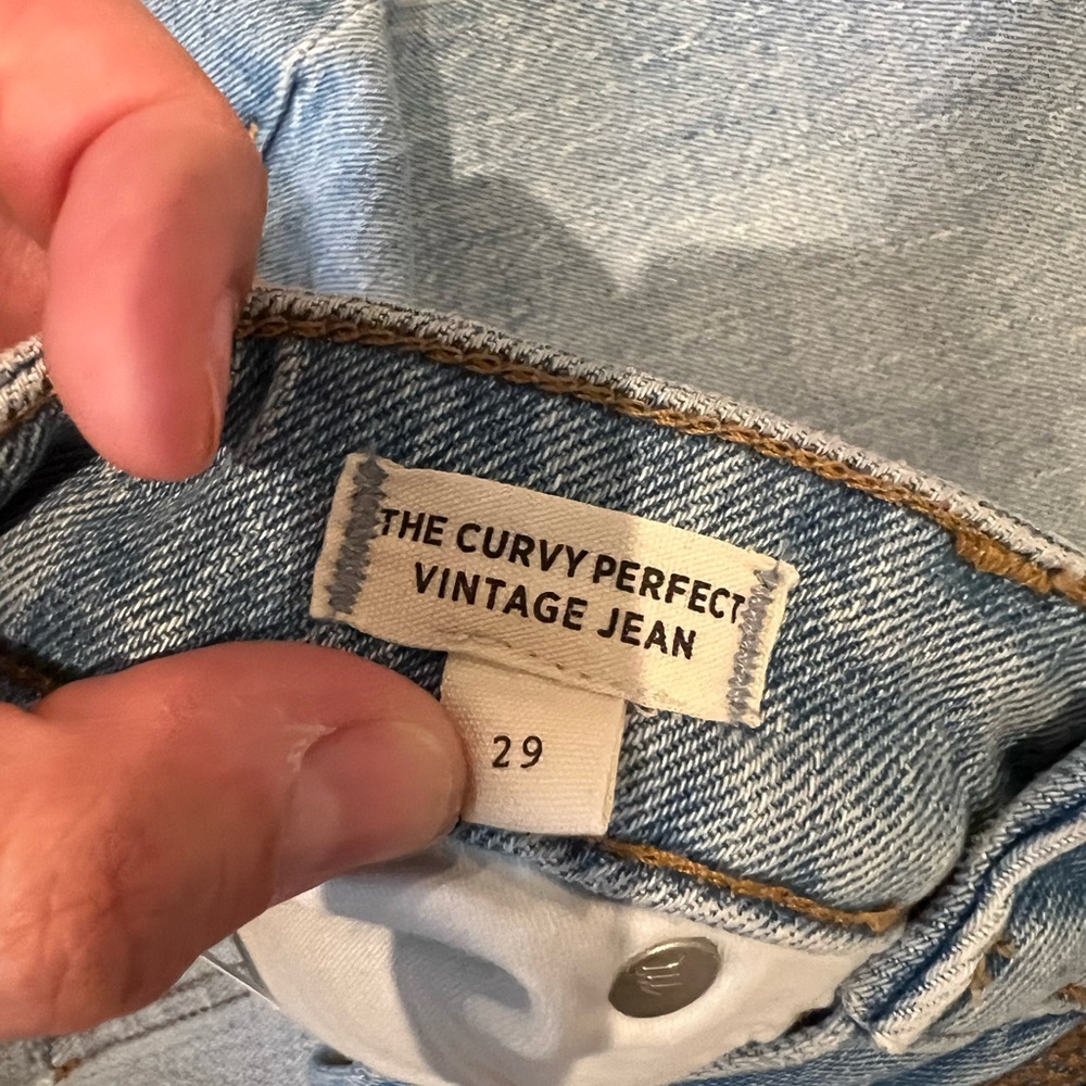 Madewell Light Blue High-Rise Straight Jeans - Picture 4 of 5